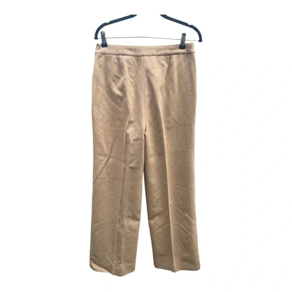 Ann Mashburn Hutton Camel Hair Flannel Pants Size 6 Camel